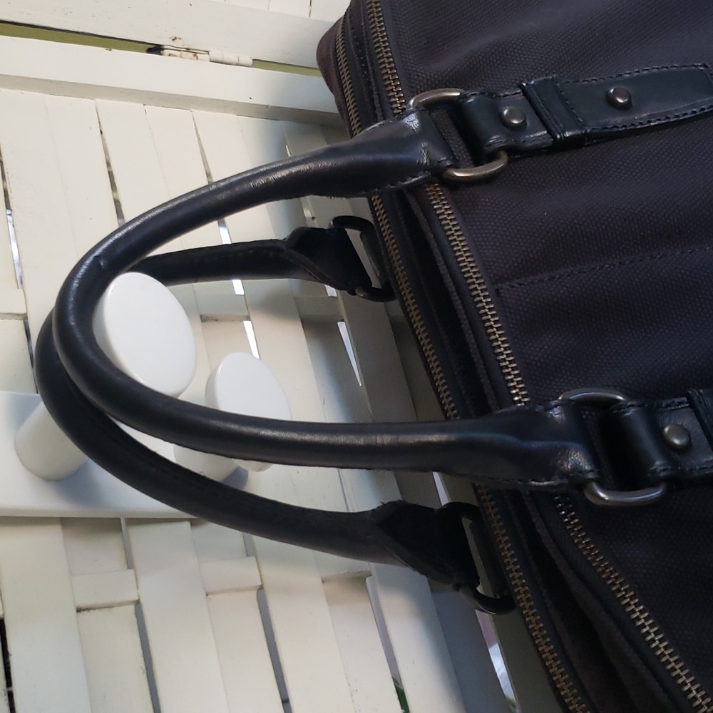 Fossil Black Canvas Messages Bag - image 5